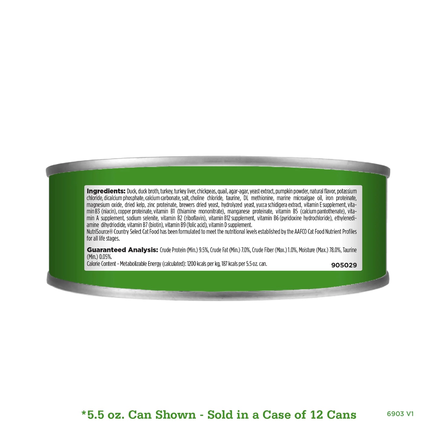 Nutrisource Country Select (Pato, Pavo y Codorniz) Comida Humeda para Gato.