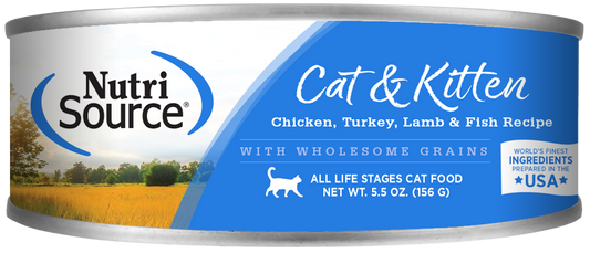 Nutrisource Lata de Pollo, Pavo, Cordero y Pescado para Gato