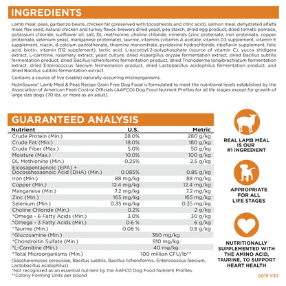 Nutrisource Carne de Cordero y Guisantes