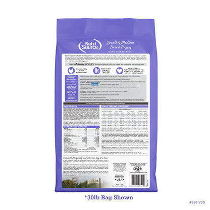 Nutrisource Cachorro Raza Pequeña y Mediana Pollo y Arroz