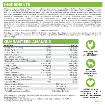 Nutrisource Weight Control Grain Free