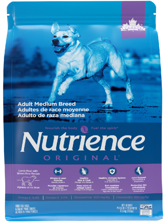 Nutrience Raza Mediana - Receta de harina de cordero con arroz integral